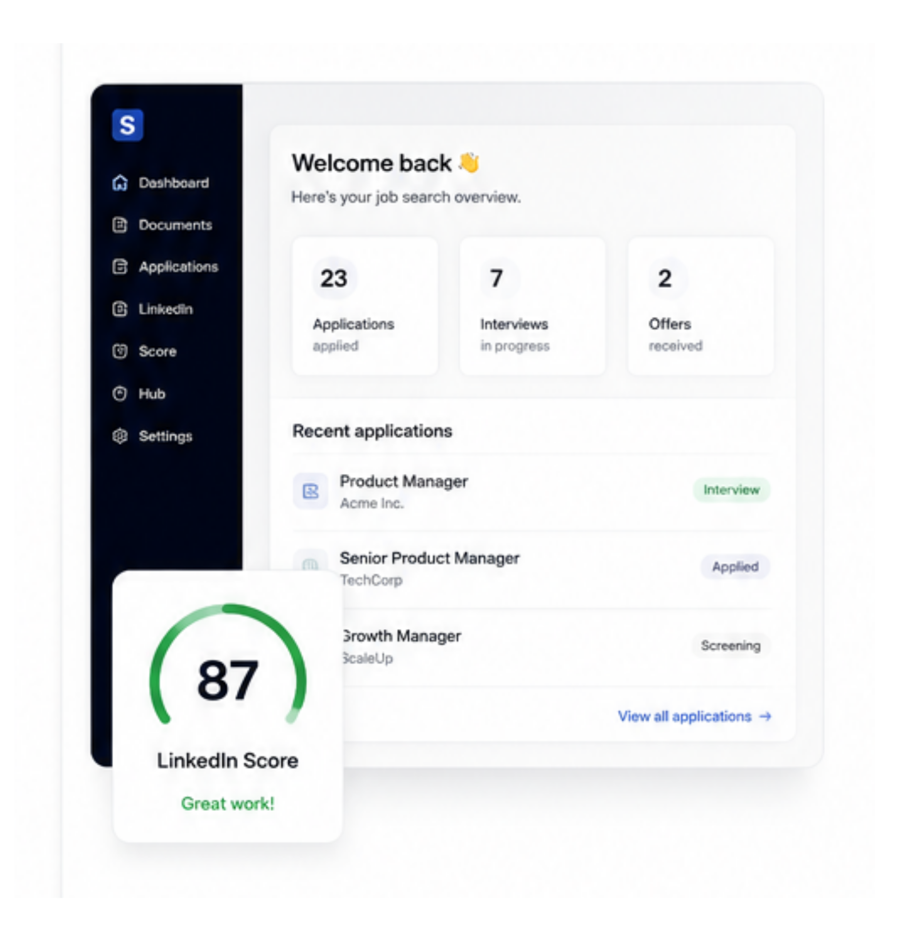 Career workspace preview